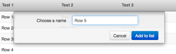 JS Boostrap Sheet example